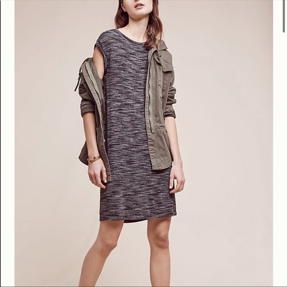 Cloth & Stone Space Dye Gray Knit Midi Dress - Picture 1 of 7